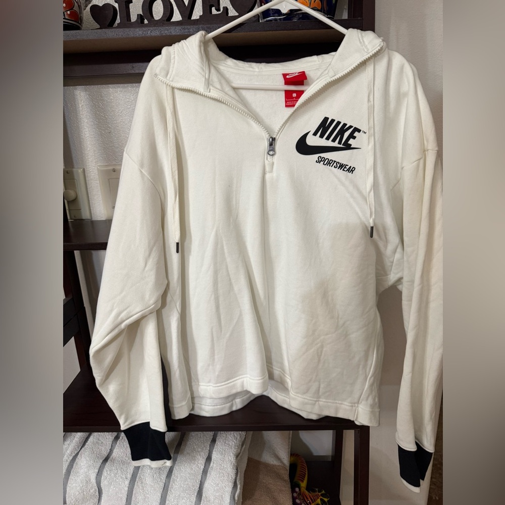 Nike Cream Hoodie with Black Accents